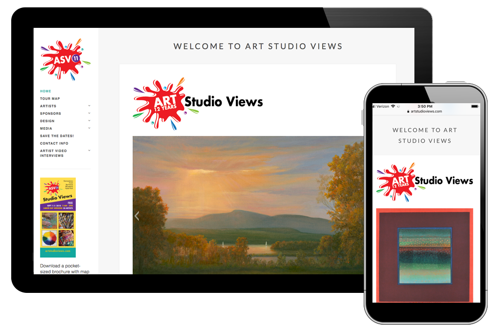 photo of website for Art Studio Views