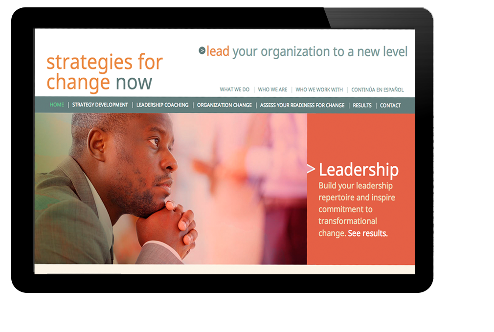 Photo of website for Strategies for Change Now