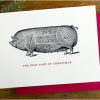 photo of holiday card with christmas Pig