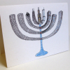 photo of holiday card with menorah