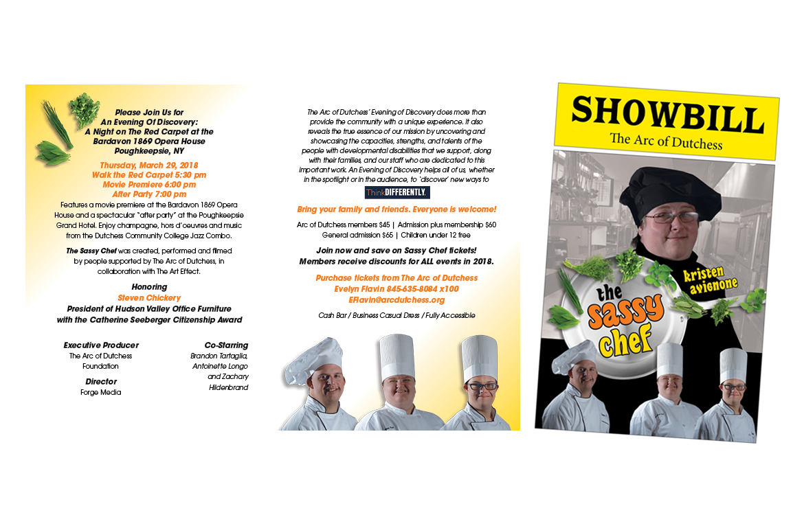 photo of showbill for the sassy chef