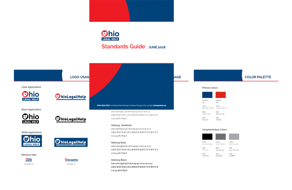 photo of brand standards guide for Ohio Legal Help