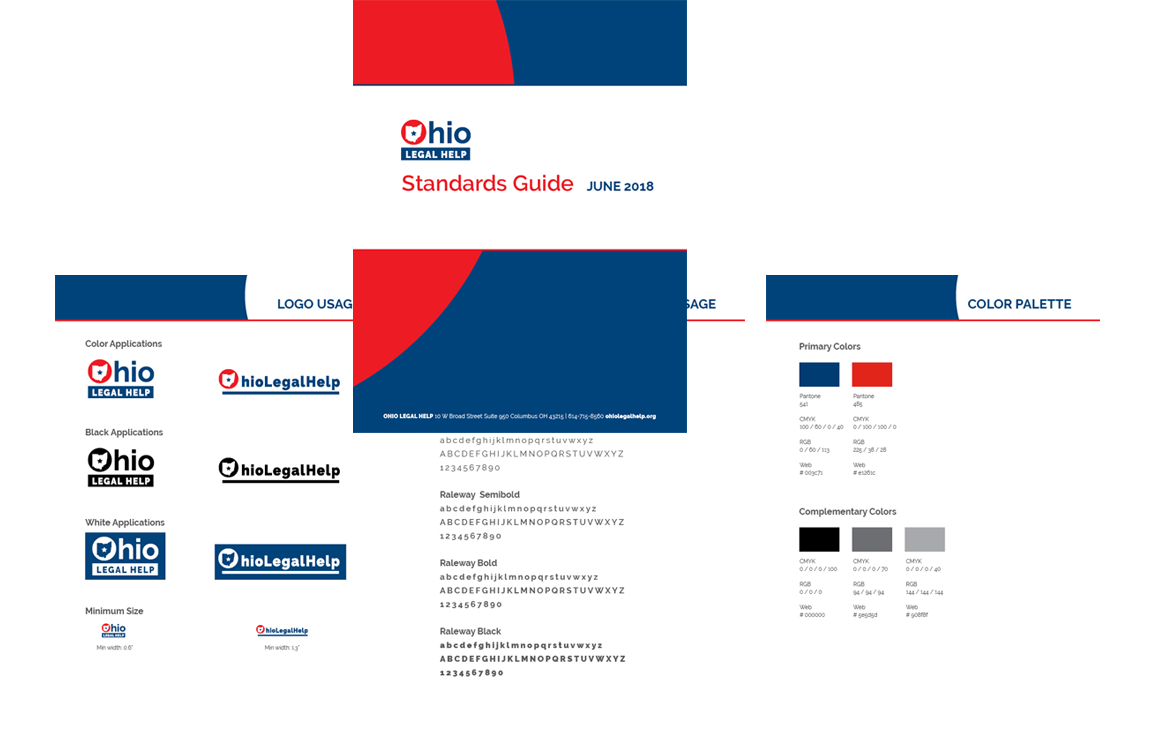 photo of brand standards guide for Ohio Legal Help