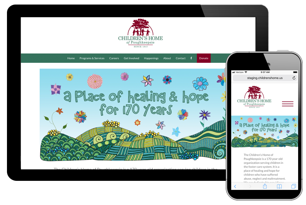 Photo of website for Children's Home of Poughkeepsie