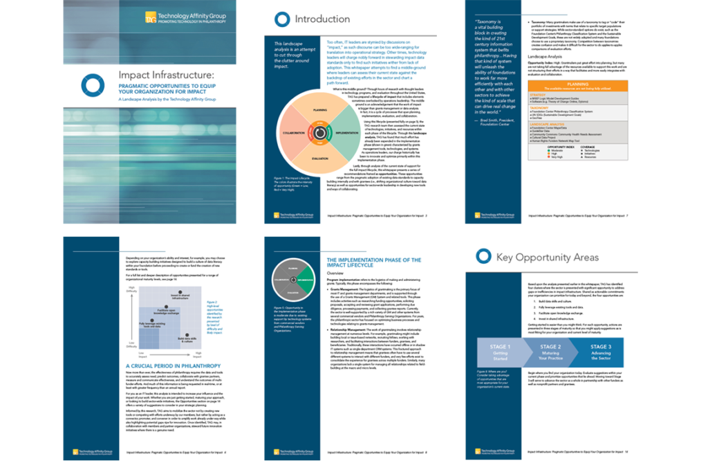 Photo of report design for Technology Affinity Group