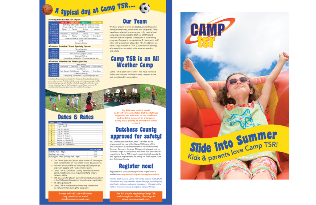 image of Camp TSR brochure