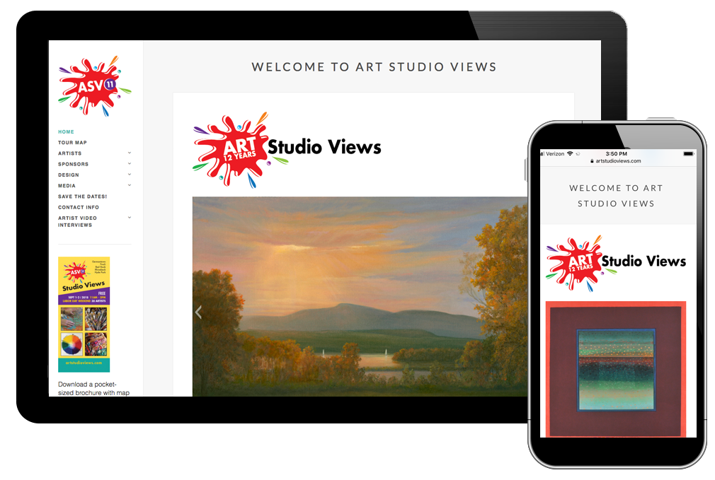 Photo of website for Art Studio Views