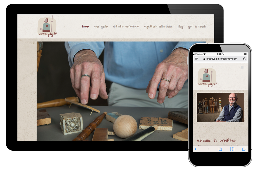Photo of website for Creative Pilgrim