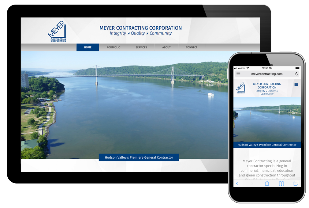 Photo of website for Meyer Contracting