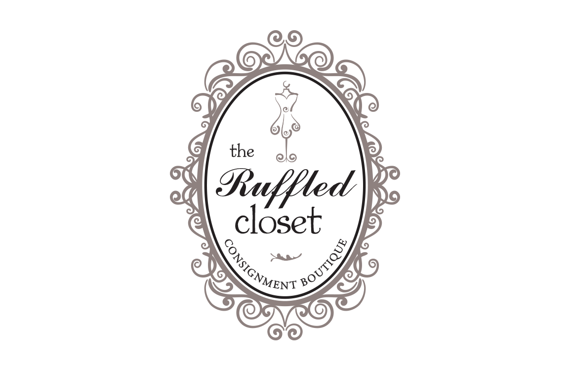 image of logo design for the Ruffled Closet Consignment Boutique