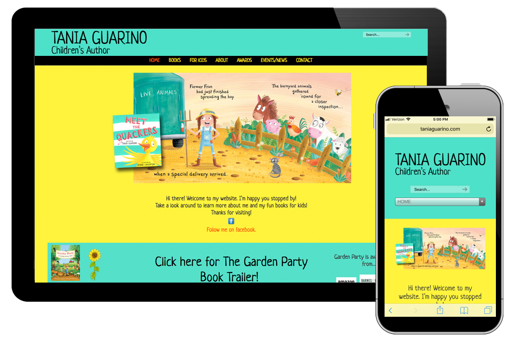 photo of website for Tania Guarino