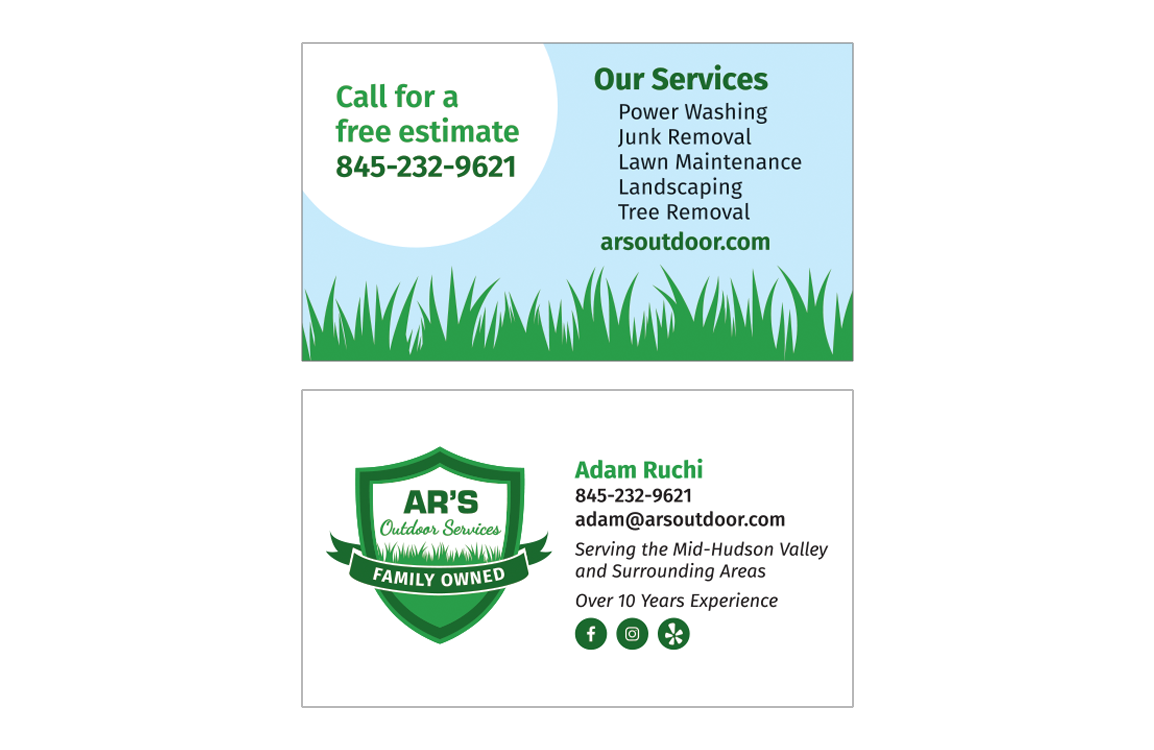 AR's business card