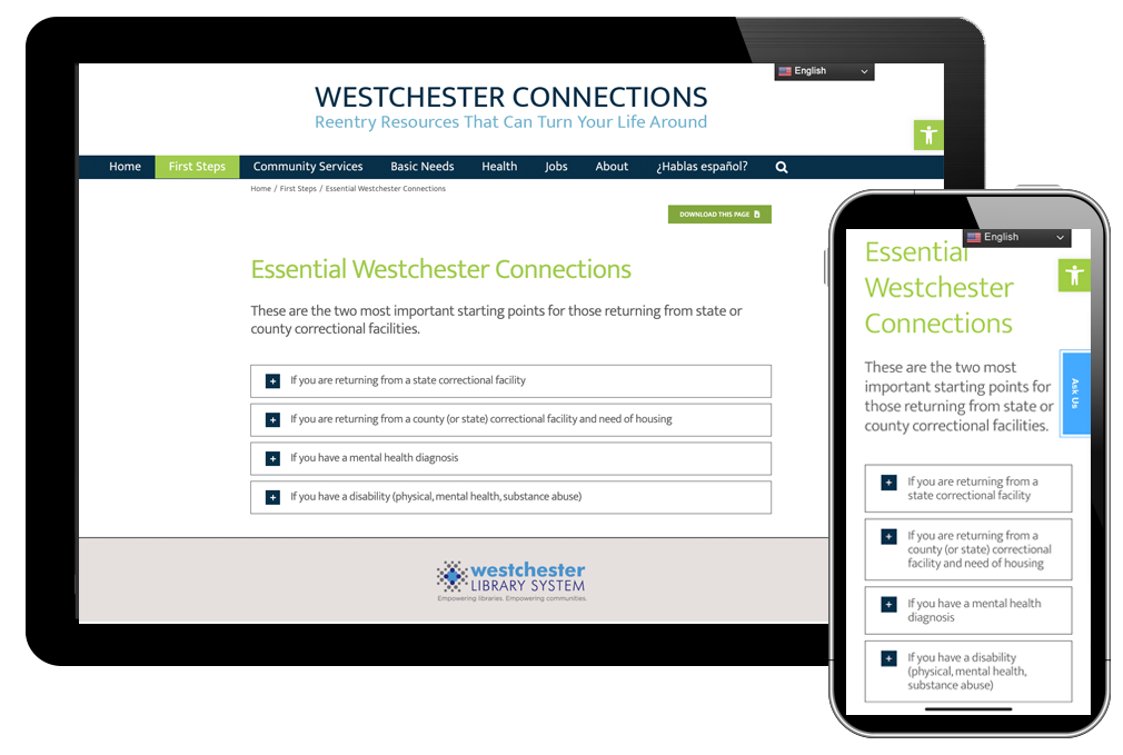 Westchester Connections toggle text