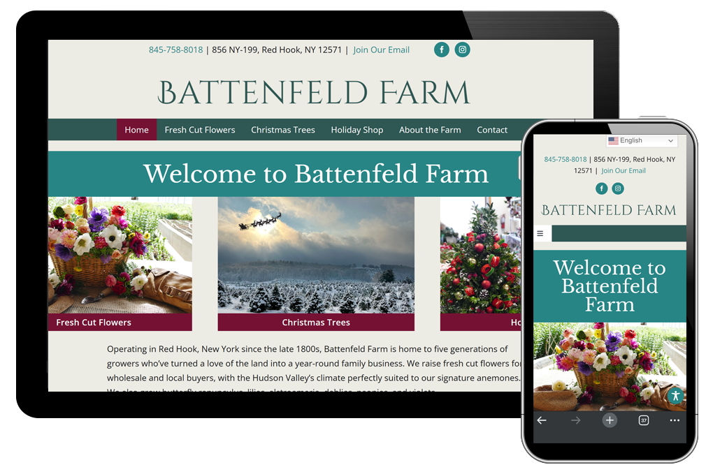 Battenfeld Farm website home page